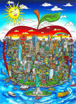 Charles Fazzino 3D Art Charles Fazzino 3D Art The Sun Shines Bright Over The Big Apple (DX)